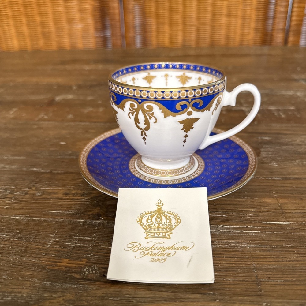 VTG Buckingham Palace 2005 Cup & Saucer Set Royal Collection w/Original Tag EUC